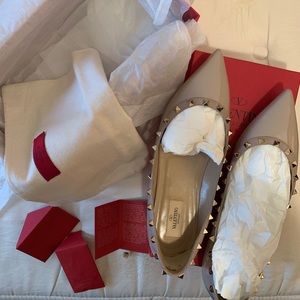 Valentino Patent Rockstud Ballet Flats